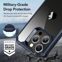 Husa pentru iPhone 15 Pro Max - ESR Air Armor - Clear Dark Blue Albastru
