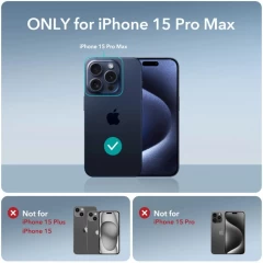 Husa pentru iPhone 15 Pro Max - ESR Air Armor - Clear Dark Blue Albastru