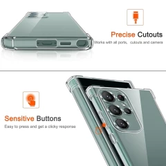 Husa pentru Samsung Galaxy S22 Ultra 5G - Techsuit Shockproof Clear Silicone - Clear transparenta