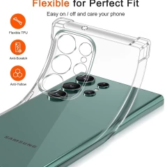 Husa pentru Samsung Galaxy S22 Ultra 5G - Techsuit Shockproof Clear Silicone - Clear transparenta