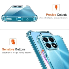 Husa pentru Honor X8a - Techsuit Shockproof Clear Silicone - Clear transparenta