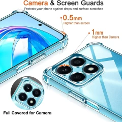 Husa pentru Honor X8a - Techsuit Shockproof Clear Silicone - Clear transparenta