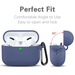 Husa pentru Apple AirPods Pro 1 / 2 - Techsuit Silicone Case - Navy Blue Albastru