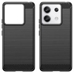 Husa pentru Xiaomi Redmi 13C 4G / 13C 5G / Poco M6 / C65 - Techsuit Carbon Silicone - Black Negru