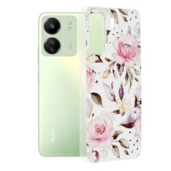 Husa pentru Xiaomi Redmi 13C 4G / Poco C65 - Techsuit Marble Series - Pink Hex