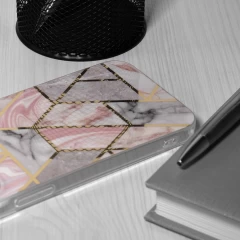 Husa pentru Xiaomi Redmi 13C 4G / Poco C65 - Techsuit Marble Series - Pink Hex Roz
