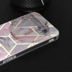 Husa pentru Xiaomi Redmi 13C 4G / Poco C65 - Techsuit Marble Series - Pink Hex Roz