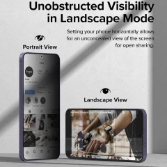 Folie pentru Samsung Galaxy S24 (set 2) - Ringke Easy Slide Tempered Glass - Privacy transparenta