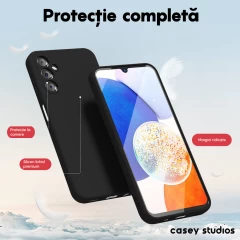 Husa Samsung Galaxy A14 4G/5G Casey Studios Premium Soft Silicone Negru