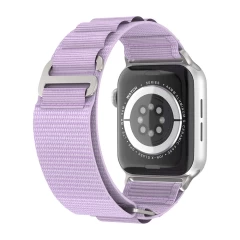 Curea Textil Alpine Loop compatibila cu Apple Watch SE/9/8/7/6/5/4/3/2/1 - 38/40/41MM CASEY STUDIOS, Ajustabila, Respirabila Mov Deschis