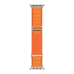 Curea Textil Alpine Loop compatibila cu Apple Watch SE/9/8/7/6/5/4/3/2/1 - 38/40/41MM CASEY STUDIOS, Ajustabila, Respirabila Portocaliu