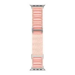 Curea Textil Alpine Loop compatibila cu Apple Watch SE/9/8/7/6/5/4/3/2/1 - 38/40/41MM CASEY STUDIOS, Ajustabila, Respirabila Roz