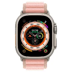 Curea Textil Alpine Loop compatibila cu Apple Watch SE/9/8/7/6/5/4/3/2/1 - 38/40/41MM CASEY STUDIOS, Ajustabila, Respirabila Roz