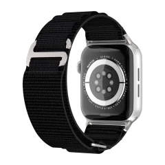 Curea Textil Alpine Loop compatibila cu Apple Watch Ultra 2/Ultra/SE/9/8/7/6/5/4/3/2/1 - 42/44/45/49MM CASEY STUDIOS, Ajustabila, Respirabila Negru