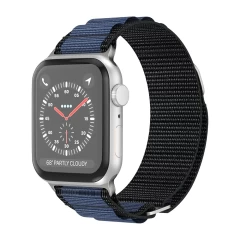 Curea Textil Alpine Loop compatibila cu Apple Watch Ultra 2/Ultra/SE/9/8/7/6/5/4/3/2/1 - 42/44/45/49MM CASEY STUDIOS, Ajustabila, Respirabila Albastru Inchis 
