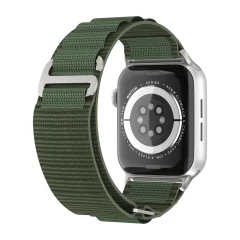 Curea Textil Alpine Loop compatibila cu Apple Watch Ultra 2/Ultra/SE/9/8/7/6/5/4/3/2/1 - 42/44/45/49MM CASEY STUDIOS, Ajustabila, Respirabila Verde Inchis