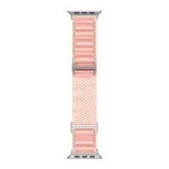 Curea Textil Alpine Loop compatibila cu Apple Watch Ultra 2/Ultra/SE/9/8/7/6/5/4/3/2/1 - 42/44/45/49MM CASEY STUDIOS, Ajustabila, Respirabila Roz