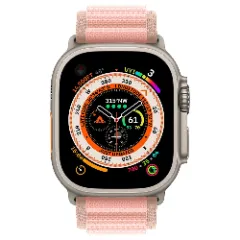 Curea Textil Alpine Loop compatibila cu Apple Watch Ultra 2/Ultra/SE/9/8/7/6/5/4/3/2/1 - 42/44/45/49MM CASEY STUDIOS, Ajustabila, Respirabila Roz