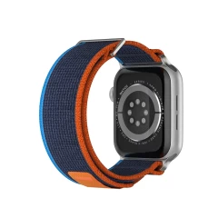 Curea Nailon Trail compatibila cu Apple Watch SE/9/8/7/6/5/4/3/2/1 - 38/40/41MM CASEY STUDIOS, Ajustabila, Respirabila, Material Textil Albastru Inchis