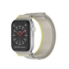Curea Nailon Trail compatibila cu Apple Watch SE/9/8/7/6/5/4/3/2/1 - 38/40/41MM CASEY STUDIOS, Ajustabila, Respirabila, Material Textil Bej 