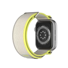 Curea Nailon Trail compatibila cu Apple Watch SE/9/8/7/6/5/4/3/2/1 - 38/40/41MM CASEY STUDIOS, Ajustabila, Respirabila, Material Textil Bej