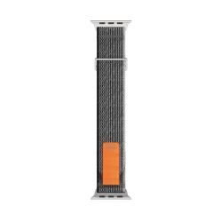 Curea Nailon Trail compatibila cu Apple Watch Ultra 2/Ultra/SE/9/8/7/6/5/4/3/2/1 - 42/44/45/49 MM CASEY STUDIOS, Ajustabila, Respirabila, Material Textil Gri Inchis