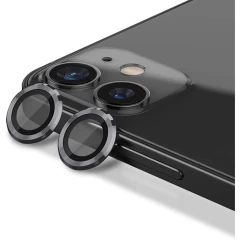 Folie Protectie Lentile Camera pentru iPhone 11, Casey Studios MaxDefense+,  Ultra HD, Protectie Profesionala Camere 3D, Anti Amprente, Anti Zgarieturi, Anti Socuri Argintiu 