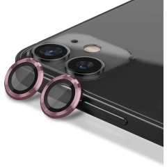 Folie Protectie Lentile Camera pentru iPhone 11, Casey Studios MaxDefense+,  Ultra HD, Protectie Profesionala Camere 3D, Anti Amprente, Anti Zgarieturi, Anti Socuri Roz 