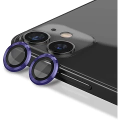 Folie Protectie Lentile Camera pentru iPhone 12 / iPhone 12 Mini, Casey Studios MaxDefense+,  Ultra HD, Protectie Profesionala Camere 3D, Anti Amprente, Anti Zgarieturi, Anti Socuri Mov inchis 