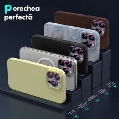 Folie Protectie Lentile Camera pentru iPhone 13 / iPhone 13 Mini, Casey Studios MaxDefense+,  Ultra HD, Protectie Profesionala Camere 3D, Anti Amprente, Anti Zgarieturi, Anti Socuri Curcubeu