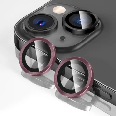 Folie Protectie Lentile Camera pentru iPhone 14 / iPhone 14 Plus, Casey Studios MaxDefense+,  Ultra HD, Protectie Profesionala Camere 3D, Anti Amprente, Anti Zgarieturi, Anti Socuri Roz 