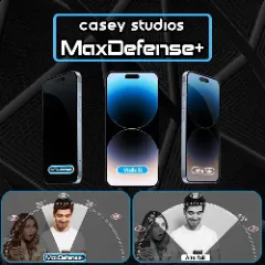 Folie Sticla CASEY STUDIOS pentru iPhone 13 Pro Max, MaxDefense+ Privacy, Full Glue, Sticla Securizata, Duritate Militara, Ultra HD, Protectie Profesionala Ecran 3D, Anti Zgarieturi, Anti Socuri Negru