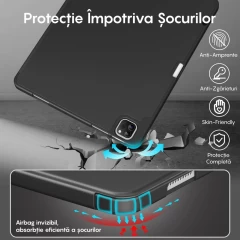 Husa Inteligenta compatibila cu iPad Air 13 2024/Pro 2022/2021/2020/2018 12.9