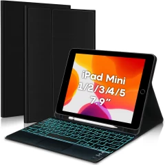Husa cu Tastatura Iluminata si TouchPad compatibila cu iPad Mini 5/4/3/2/1 7.9