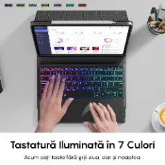 Husa cu Tastatura Iluminata si TouchPad compatibila cu iPad Mini 6 / Mini 7 8.3