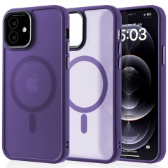 Husa MagSafe pentru iPhone 12/12 Pro, CASEY STUDIOS, de Protectie, Slim, pentru Incarcare Wireless, Margini Ridicate pentru Protectia Ecranului si a Camerelor