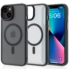 Husa MagSafe pentru iPhone 13, CASEY STUDIOS, de Protectie, Slim, pentru Incarcare Wireless, Margini Ridicate pentru Protectia Ecranului si a Camerelor Black 