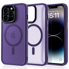 Husa MagSafe pentru iPhone 14 Pro, CASEY STUDIOS, de Protectie, Slim, pentru Incarcare Wireless, Margini Ridicate pentru Protectia Ecranului si a Camerelor