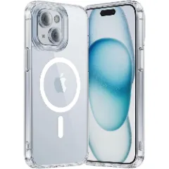 Husa MagSafe pentru iPhone 14 Plus, CASEY STUDIOS, de Protectie, Slim, pentru Incarcare Wireless, Margini Ridicate pentru Protectia Ecranului si a Camerelor Transparent 