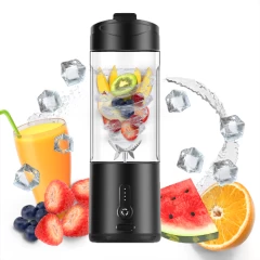 Mini Blender Portabil LAGATO BlendXpert Pro, 24000 RMP, 150W, 4000mAh, Capacitate 530ml, 6 Lame Ascutite de Otel, Tehnologie Pulse, Design Unic, Impermeabil, Smoothie-uri, Sucuri, Shake-uri Proteice, Negru Negru
