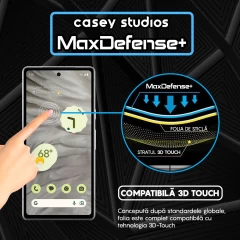 Folie Sticla CASEY STUDIOS compatibila cu Google Pixel 7a, Full Glue, Duritate Militara, Ultra HD, Anti Zgarieturi, Anti Amprente, Anti Socuri, Margini Negre Negru