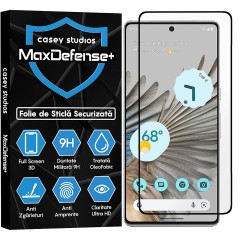 Folie Sticla CASEY STUDIOS compatibila cu Google Pixel 7 Pro, Full Glue, Duritate Militara, Ultra HD, Anti Zgarieturi, Anti Amprente, Anti Socuri, Margini Negre