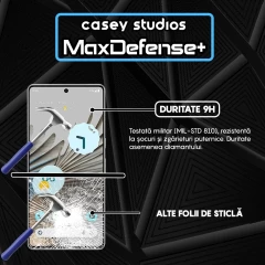 Folie Sticla CASEY STUDIOS compatibila cu Google Pixel 7 Pro, Full Glue, Duritate Militara, Ultra HD, Anti Zgarieturi, Anti Amprente, Anti Socuri, Margini Negre Negru