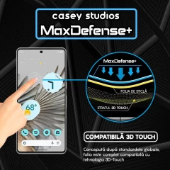 Folie Sticla CASEY STUDIOS compatibila cu Google Pixel 7 Pro, Full Glue, Duritate Militara, Ultra HD, Anti Zgarieturi, Anti Amprente, Anti Socuri, Margini Negre Negru