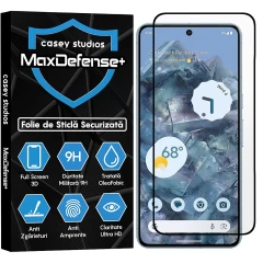 Folie Sticla CASEY STUDIOS compatibila cu Google Pixel 8, Full Glue, Duritate Militara, Ultra HD, Anti Zgarieturi, Anti Amprente, Anti Socuri, Margini Negre Negru