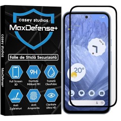 Folie Sticla CASEY STUDIOS compatibila cu Google Pixel 8a, Full Glue, Duritate Militara, Ultra HD, Anti Zgarieturi, Anti Amprente, Anti Socuri, Margini Negre