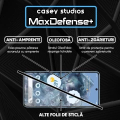 Folie Sticla CASEY STUDIOS compatibila cu Google Pixel 8 Pro, Full Glue, Duritate Militara, Ultra HD, Anti Zgarieturi, Anti Amprente, Anti Socuri, Margini Negre Negru