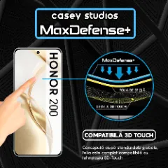 Folie Sticla CASEY STUDIOS compatibila cu Honor 200, Full Glue, Duritate Militara, Ultra HD, Anti Zgarieturi, Anti Amprente, Anti Socuri, Margini Negre Negru