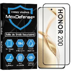 Folie Sticla CASEY STUDIOS compatibila cu Honor 200, Full Glue, Duritate Militara, Ultra HD, Anti Zgarieturi, Anti Amprente, Anti Socuri, Margini Negre Negru