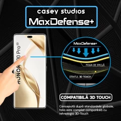 Folie Sticla CASEY STUDIOS compatibila cu Honor 200 Pro, Full Glue, Duritate Militara, Ultra HD, Anti Zgarieturi, Anti Amprente, Anti Socuri, Margini Negre Negru